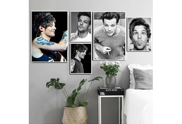  Louis Tomlinson Wall Art Canvas Prints Poster For Home Office  Living Room Decorations Unframed 20x12 : Everything Else