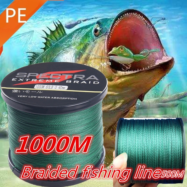 500m 1000m 100% polyethylene four strand braided fishing line multifilament fishing  line super strength woven fishing line
