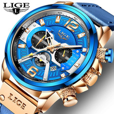 Chronograph, golden, Fashion, Casual Watches