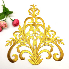 Flowers, irononapplique, Jewelry, gold