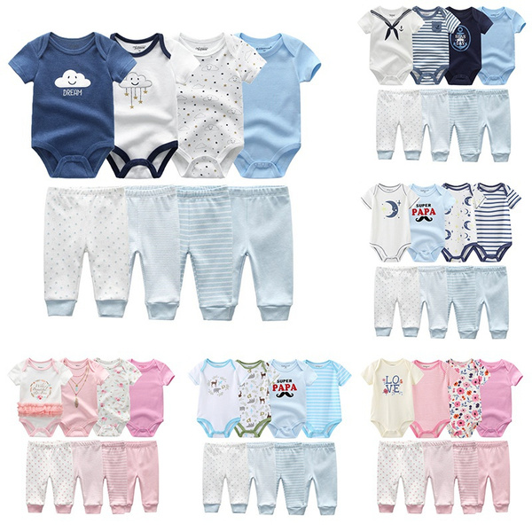 Cute Unisex Cotton Bodysuit And Pants Set For Baby Boys And Girls 0 12M  Newborn Baby Clothes 210309 From Jiao08, $17.27