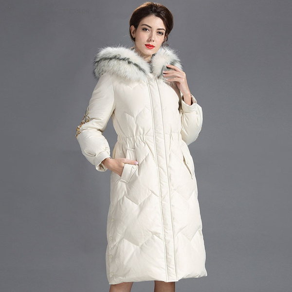 Chaqueta De Invierno Para Mujer Parkas Largas De Plumas De Pato Blanco Abrigo De Talla Grande De Invierno Plum n De Pato De Buena Calidad Abrigos