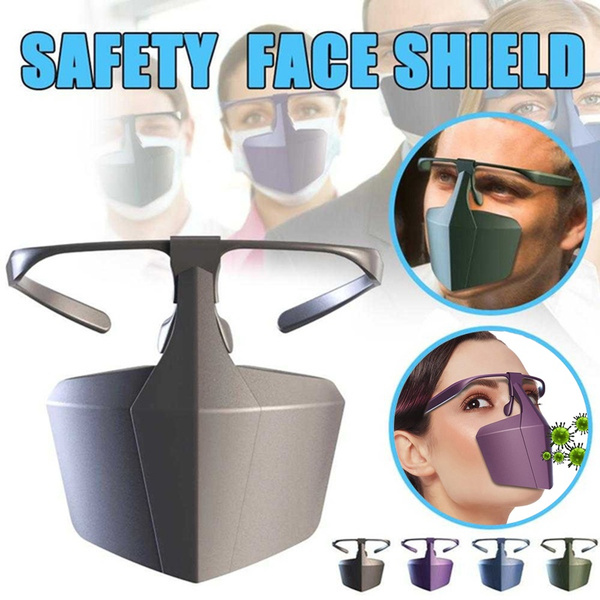Face Shield GLASSES Mask Protector Anti Fog Safety Reusable Saliva Prevention ！ 