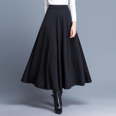 long skirt, halflengthskirt, high waist, Winter