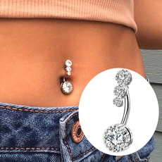 Steel, navel rings, Jewelry, gold