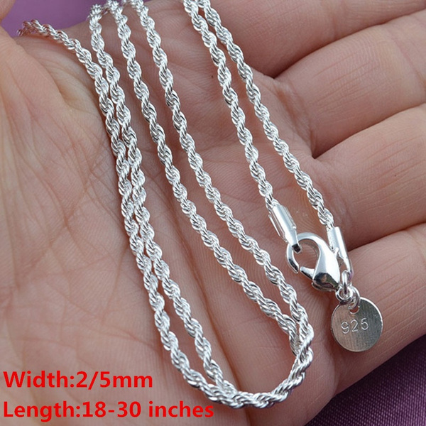 925 Sterling Silver Fashion 2/5mm Twist 