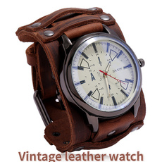 Jewelry, vintage watch, handsewnwatch, vintageleatherwatch