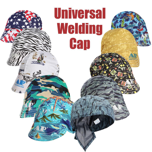 Elastic Welding Hat Sweat Absorption Welders Welding Protective Hat Cap  Flame Resistant Head Full Protection Hoods