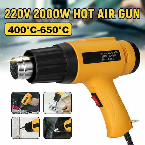 1pc Power 2000w 220v Industrial Fast Heating Handheld Electric Hot Air 