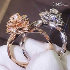crystal ring, Rhinestone, promise rings, Women's Fashion