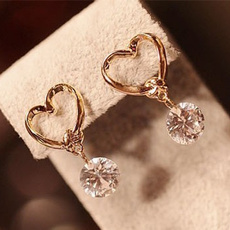 Heart, Jewelry, Earring, crystaleardrop