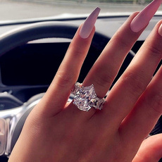 Sterling, DIAMOND, Women Ring, Engagement Ring