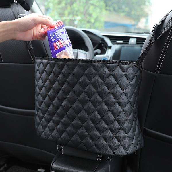 Universal Advanced Car Net Pocket Handbag Pouch Holder Easy Install Pu Leather Between Seat Organizer Storage Bag Black Auto Interior Accessories Wish Car Seat Organizer Storage Bag, How To Install Car Seat Organizer