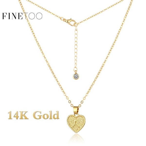 Heart Initial Necklace for Women Girls 