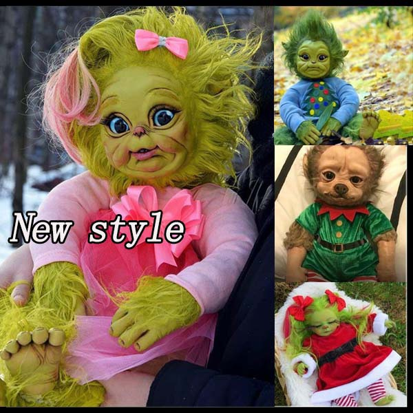 8 Styles Latex Super-realistic Reborn Baby Grinch Toy Realistic Cartoon ...