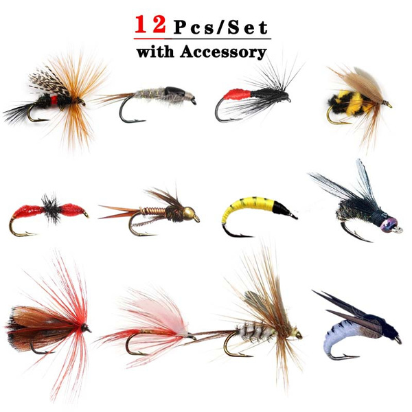 12PCS/box Rainbow Brown Brook Trout Brass Bead Head Scud Nymph Fly ...