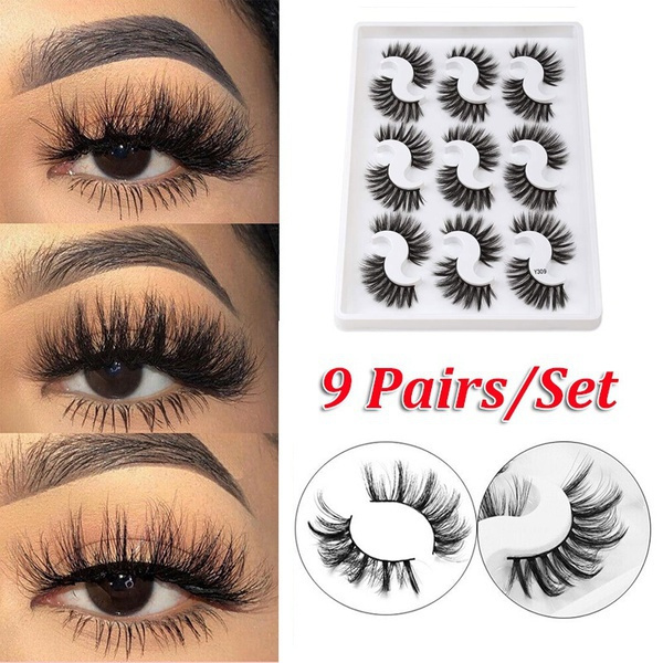 3D Faux Natural/Thick long False Eyelash HandMade Eyelashes Makeup