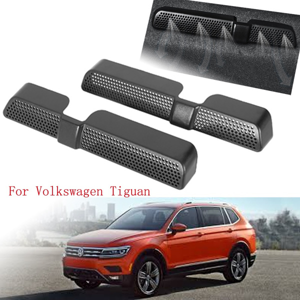 2pcs/Pair Car Under Rear Seat Outlet Cover Black for Volkswagen Tiguan 2018  2019 Floor Air Conditioning Vent Cover