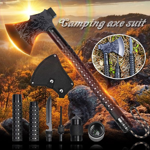 18 Survival Tomahawk Multifunction Axe Tactical Throwing FIXED