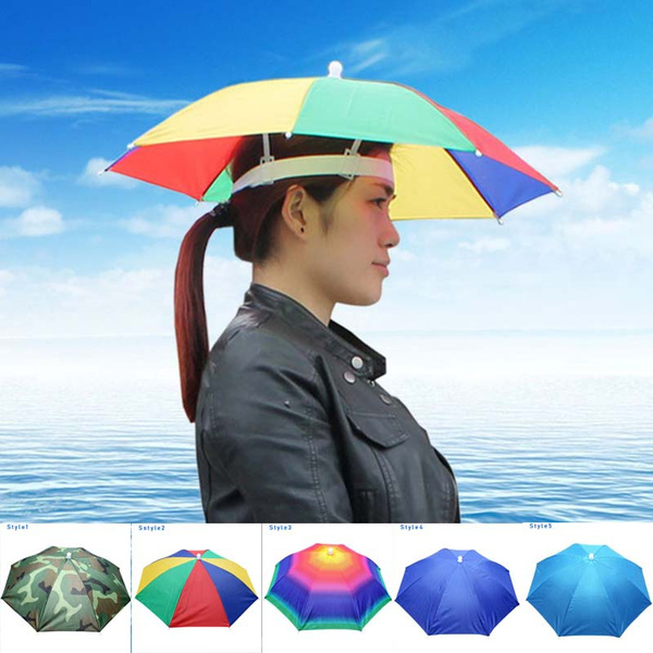 Foldable Umbrella Hat Headwear Outdoor Anti-UV Camping Hiking Fishing Headwear Cap Head |