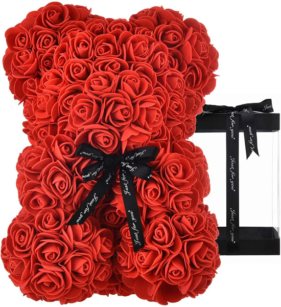 teddy bears made from roses