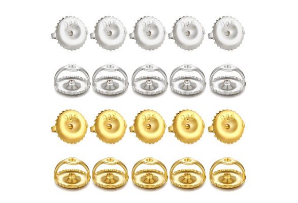 5 Pairs Sterling Silver Screw on Earring Backs Replacements Hypoallergenic  Secure Locking ScrewBacks for Threaded Post ANO