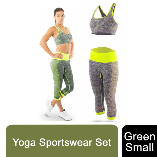 Zodiac Fitness Women Yoga Sportswear Set, Green - Small