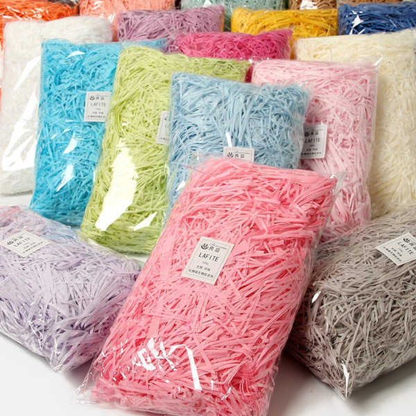 100g Colorful Shredded Crinkle Paper Raffia Candy Boxes DIY Gift Box
