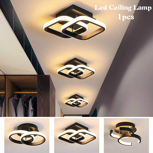 Modern Led Ceiling Lamp For Home Re Black White Small Light Bedroom Corridor Balcony Lights Luminaires Wish - Home Led Ceiling Lights