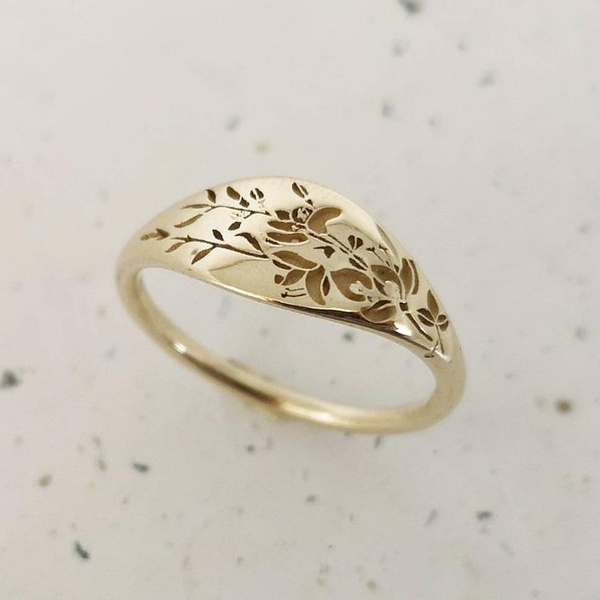 14K Gold Diamond Heart Ring, 14K Gold Ring, Stackable Ring, Dainty Love Ring,  Anniversary Ring, Gift for Girlfriend, Valentines Day Gift - Etsy