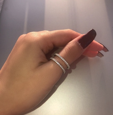 Sterling, Beautiful, DIAMOND, Engagement Ring