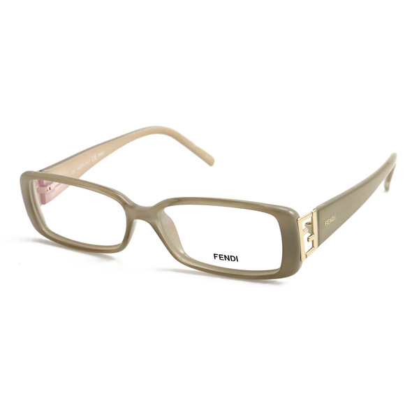 Fendi Eyeglasses Women Dark Beige Frames Rectangle 52 14 135 F975 264 ...
