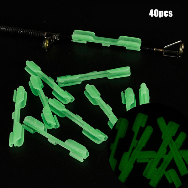 40Pcs/Set Light Stick Clip Night Fishing Tools Fluorescent Stick Holder Rod  Tip