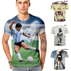 Plus Size, Graphic T-Shirt, maradona, 3dprintedtshirt