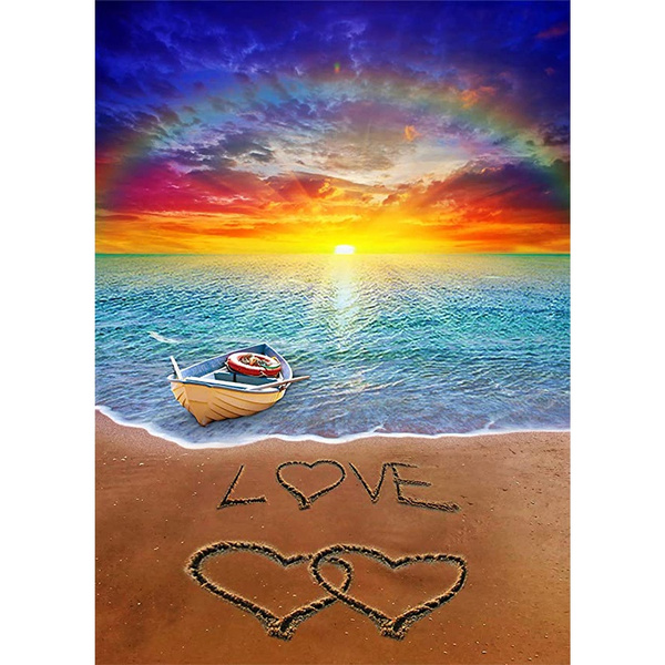 5D Diamond Painting Two Painted Hearts Kit