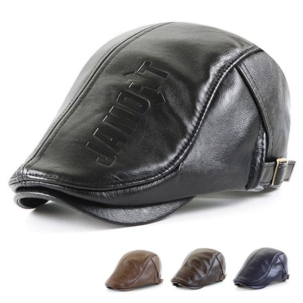 Logo Athletic Leather Hats for Men