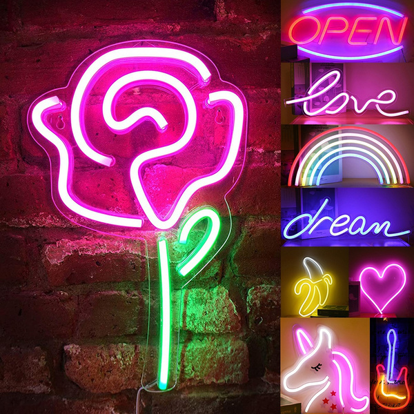 Neon Light Sign Banana Neon Decorative Light 13 to 18 USB Powered LED Sign for Bar Bedroom Living Room Kids Room Party Home Decor