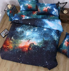 Polyester, sheetsetbedspread, Pillows, galaxybeddingset