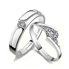 Couple Rings, Heart, Adjustable, Love