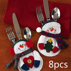 snowman, Forks, layout, Christmas