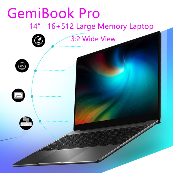 2021 CHUWI GemiBook Pro 14 Inch 2K Screen Laptop 16GB RAM 512GB