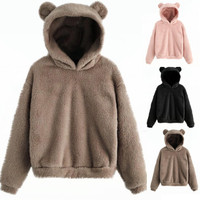 fluffy teddy bear hoodie