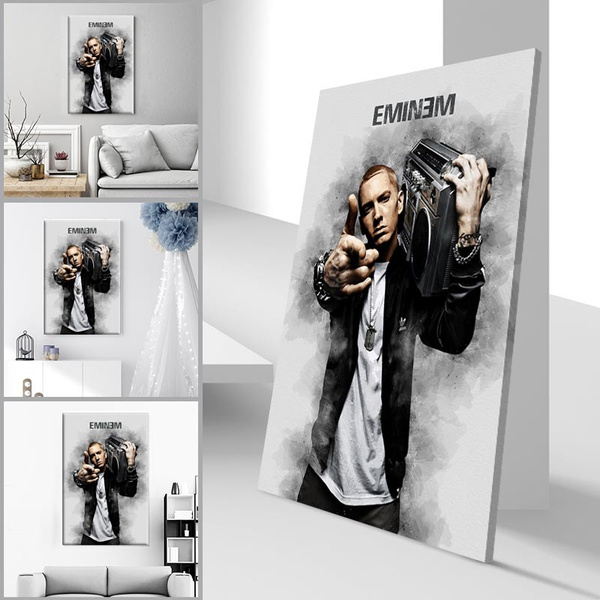 Eminem Art Print Wall Decor Rapper Painting Fan Art Rap -  Norway