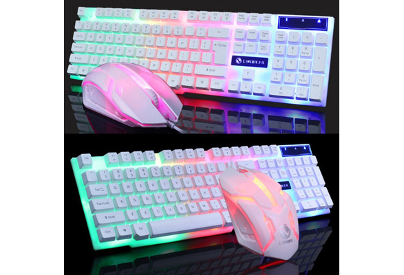 Dropship Gaming Keyboard And Mouse Sets Rainbow Backlit Ergonomic Usb +  FREE Mouse Pads to Sell Online at a Lower Price