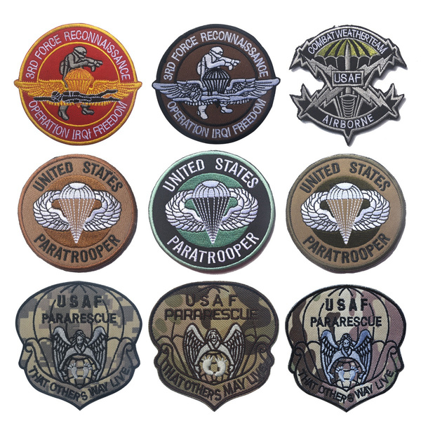 US Airbone Embroidery Patch Outdoor Armband Badge American USAF ...