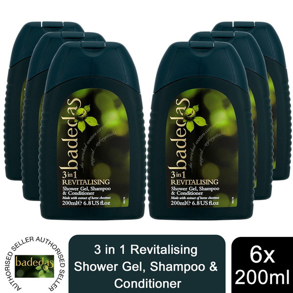 Badedas 3in1 Revitalising Shower Gel, 6 Pack of 200ml Wish