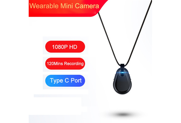 spy camera necklace with audio and video