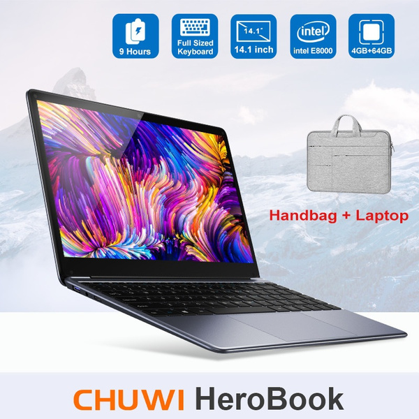 New 2021 CHUWI Herobook 14.1 Inch Intel E8000 Win10 Quad Core 4GB