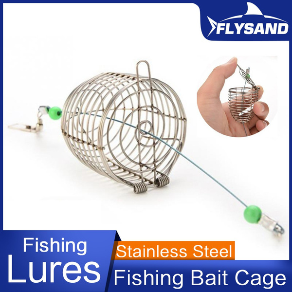 Stainless Steel Fishing Trap Basket Fishing Bait Cages Fishing