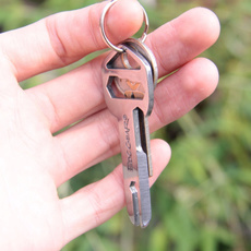 Steel, Outdoor, Key Chain, gear